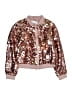 H&M 100% Polyester Metallic Gold Jacket Size 7 - photo 1