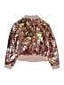 H&M 100% Polyester Metallic Gold Jacket Size 7 - photo 2