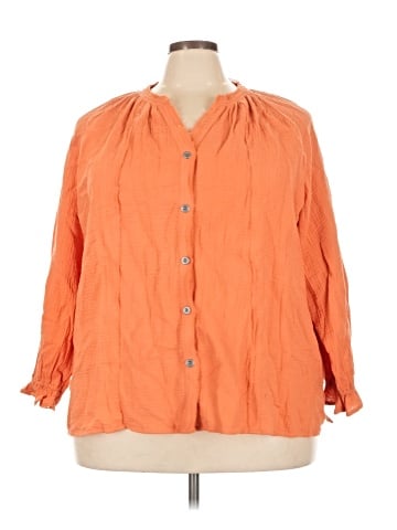 Cj Banks 3/4 Sleeve Button-Down Shirt (view 1)