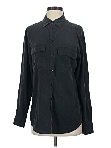 Equipment Long Sleeve Silk Top (view 1)