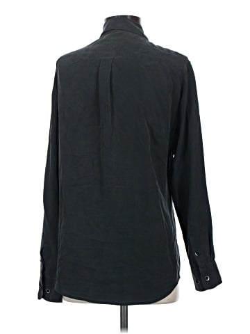 Equipment Long Sleeve Silk Top (view 2)
