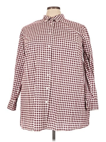Jessica London 3/4 Sleeve Button-Down Shirt (view 1)