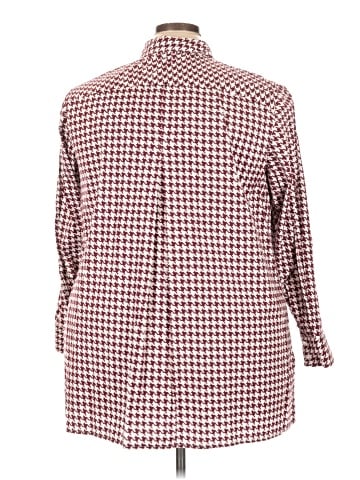 Jessica London 3/4 Sleeve Button-Down Shirt (view 2)