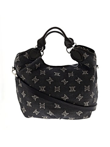 Céline Celine Front Pocket Hobo  Macadam Denim Canvas (view 1)