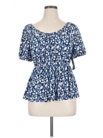 Terra & Sky Short Sleeve Blouse (view 1)