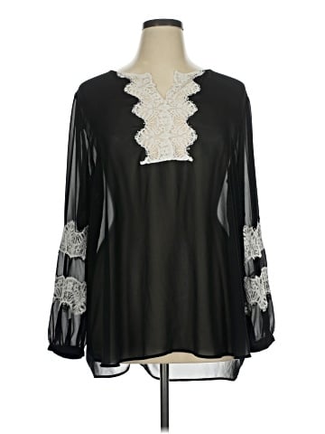 Black Label by Chico's Long Sleeve Blouse (view 1)