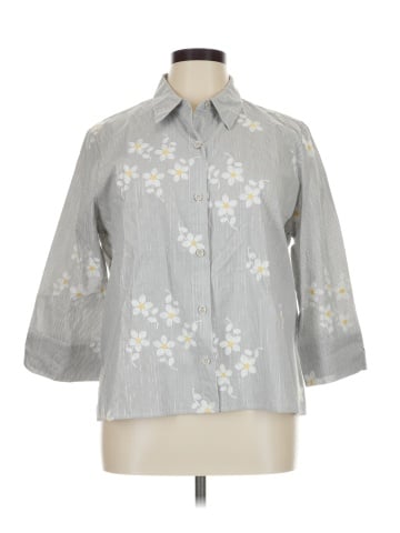 Alfred Dunner 3/4 Sleeve Button-Down Shirt (view 1)