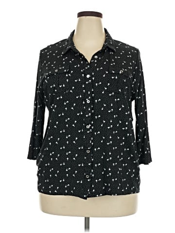 Hasting & Smith 3/4 Sleeve Button-Down Shirt (view 1)
