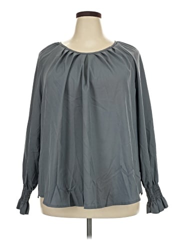 Shein Curve Long Sleeve Blouse (view 1)
