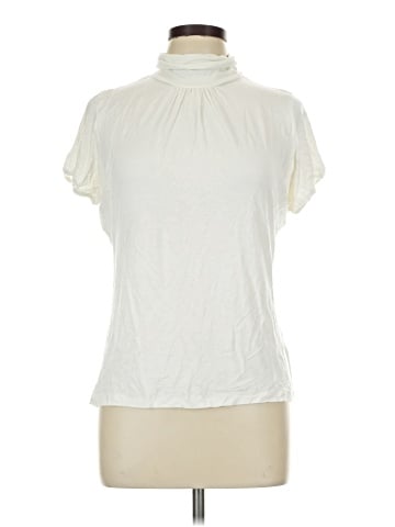 August Silk Short Sleeve Turtleneck (view 1)