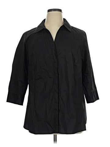 Riders by Lee 3/4 Sleeve Button-Down Shirt (view 1)