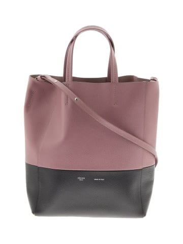 Céline Celine Small Bicolor Vertical Cabas Tote Light Pink/Grey Grained Calfskin Leather Silver (view 1)