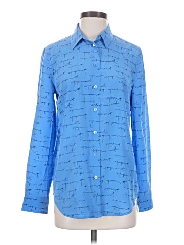 Equipment Long Sleeve Silk Top (view 1)