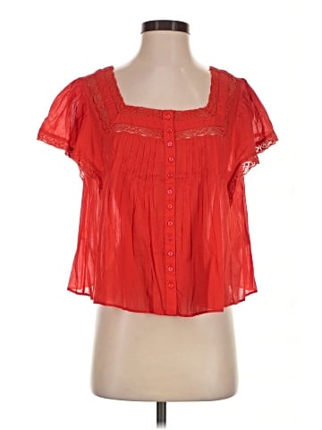 Free People Short Sleeve Blouse (view 1)