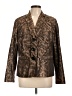 Chico's 100% Polyester Animal Print Brown Blazer Size Lg (2) - photo 1
