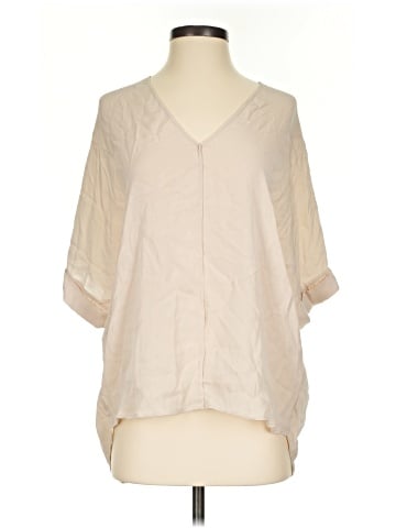 Vince. Short Sleeve Silk Top (view 1)