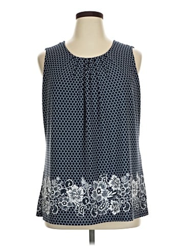 Roz & Ali Sleeveless Blouse (view 1)