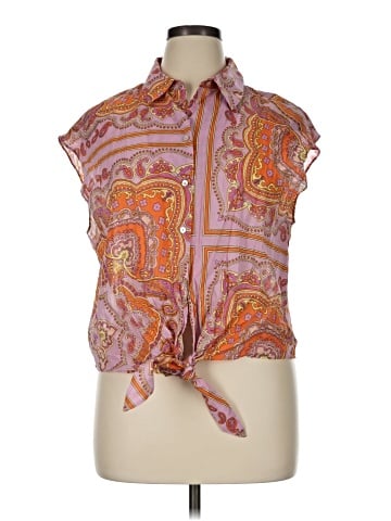 MNG Sleeveless Button-Down Shirt (view 1)
