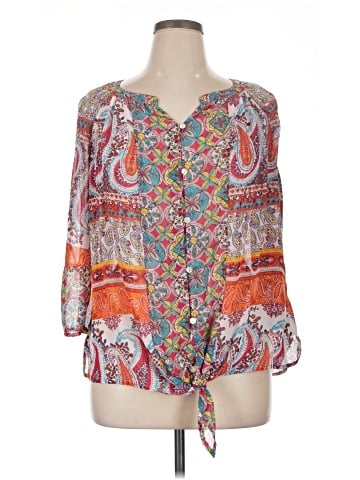 Fig and Flower 3/4 Sleeve Blouse (view 1)
