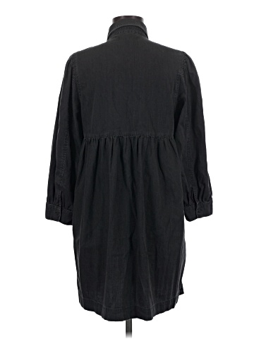 Madewell Denim Babydoll Shirtdress in Washed Black (view 2)