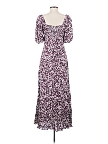 Madewell Puff Sleeve Sweetheart Midi Dress in Floral (view 2)