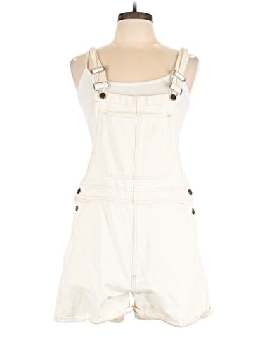 Madewell Denim Corsica Short Overalls in Vintage Canvas Wash (view 1)