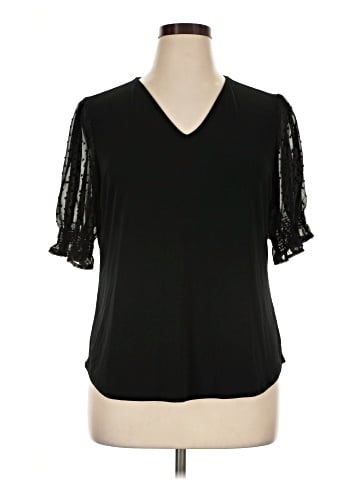 Adrianna Papell Short Sleeve Blouse (view 1)