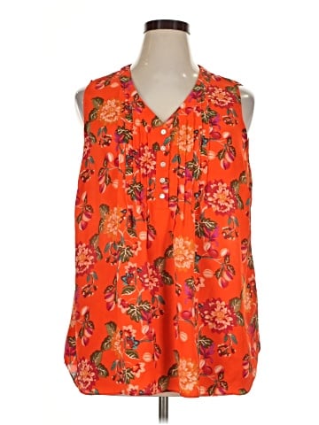 Rose + Olive Sleeveless Blouse (view 1)