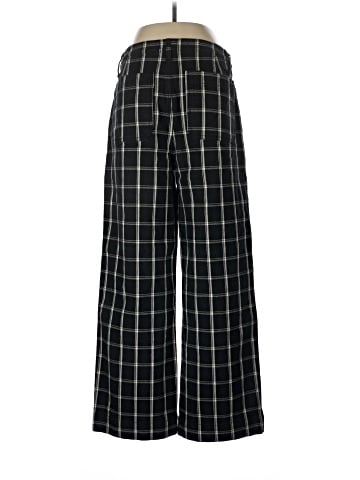 Madewell Slim Emmett Wide-Leg Full-Length Pants in Windowpane Check (view 2)