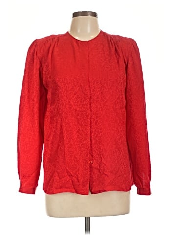 Tahari Long Sleeve Silk Top (view 1)