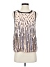 Tiny 100% Rayon Silver Sleeveless Blouse Size S - photo 1