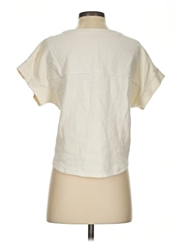 Madewell Ottoman Jacquard V-Neck Boxy Top (view 2)