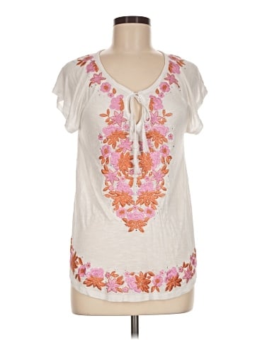 INC International Concepts Short Sleeve Blouse (view 1)