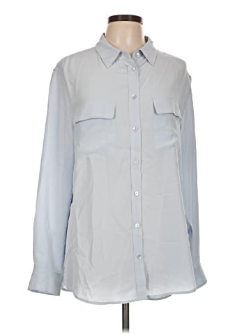 Equipment Long Sleeve Silk Top (view 1)
