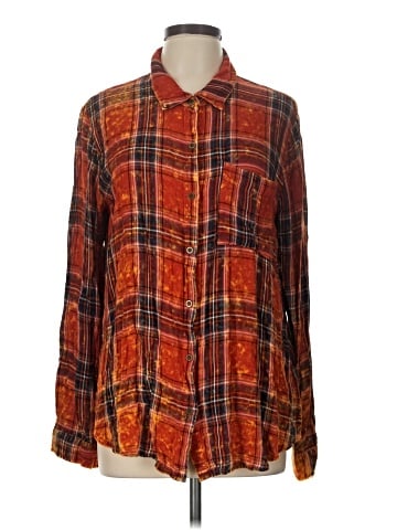 Mystree Long Sleeve Button-Down Shirt (view 1)