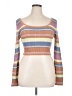 Roxy 100% Cotton Stripes Tan Pullover Sweater Size XL - photo 1
