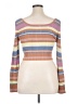 Roxy 100% Cotton Stripes Tan Pullover Sweater Size XL - photo 2