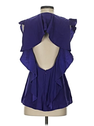 BCBGMAXAZRIA Sleeveless Silk Top (view 2)