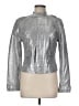 Bebe 100% Leather Metallic Silver Leather Jacket Size M - photo 1