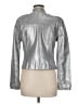 Bebe 100% Leather Metallic Silver Leather Jacket Size M - photo 2