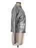 Bebe 100% Leather Metallic Silver Leather Jacket Size M - photo 4