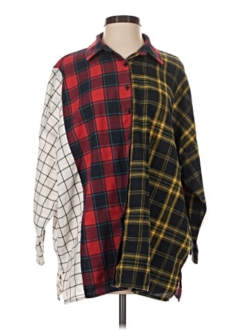 Fashion Nova 3/4 Sleeve Button-Down Shirt (view 1)