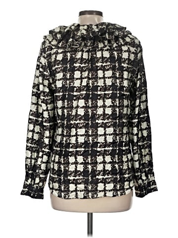 J.Crew Collection Long Sleeve Silk Top (view 2)