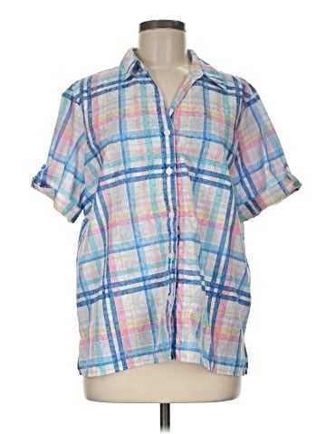 Alfred Dunner Short Sleeve Button-Down Shirt (view 1)