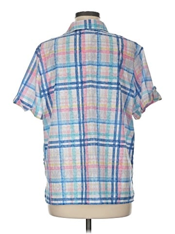Alfred Dunner Short Sleeve Button-Down Shirt (view 2)