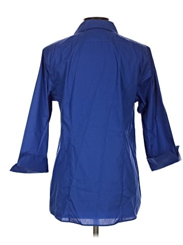 Lands' End 3/4 Sleeve Button-Down Shirt (view 2)