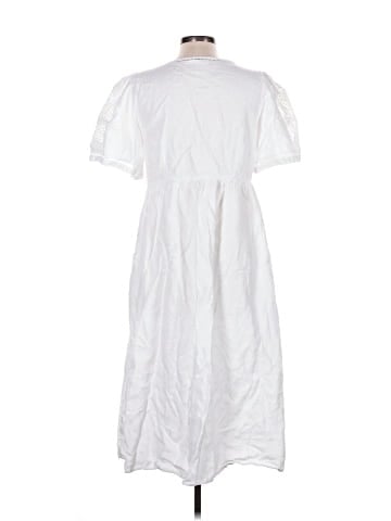 Madewell Cassie Button-Front Midi Dress in Embroidered Linen (view 2)
