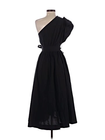 Madewell Ruffled One-Shoulder Midi Dress (view 2)
