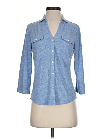 J. McLaughlin 3/4 Sleeve Button-Down Shirt (view 1)
