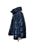 Zara Basic 100% Polyethylene Metallic Blue Snow Jacket Size S - photo 5